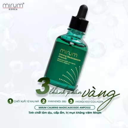 Tinh chất làm dịu, cấp ẩm, trị mụn, kháng viêm – Mirum Calming Madecassoside Ampoule 50ml